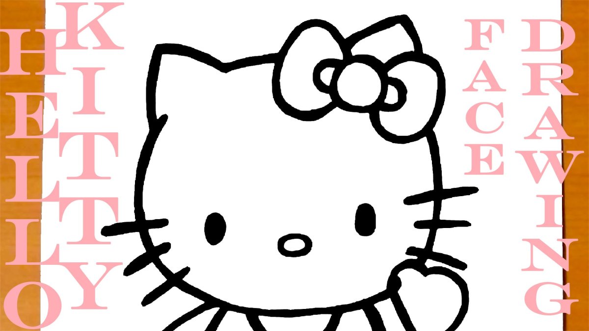 Хелло Китти картинки для срисовки
