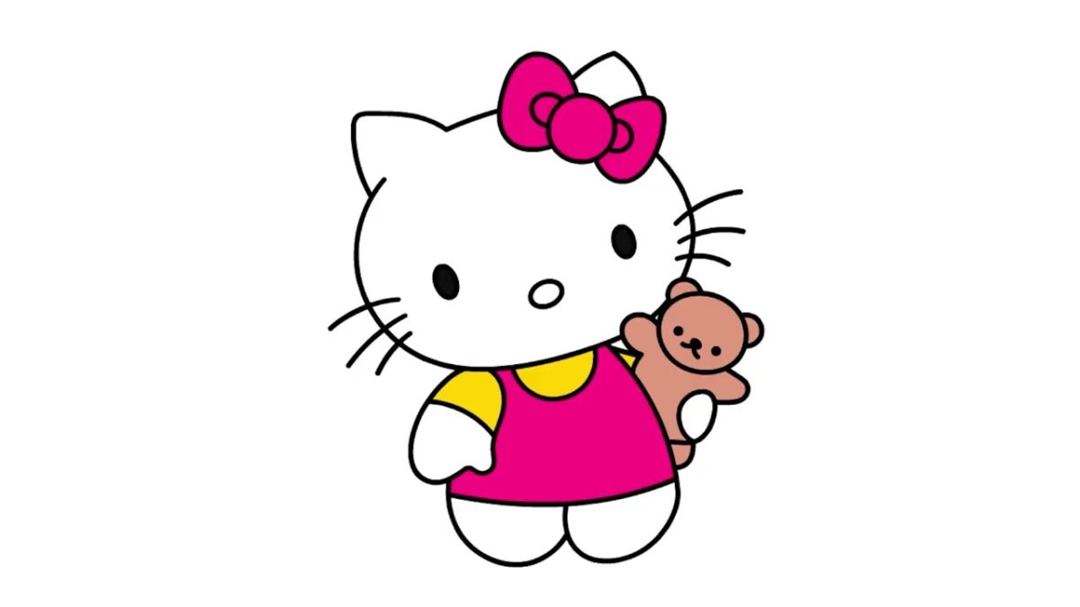 Хелло Китти картинки для срисовки