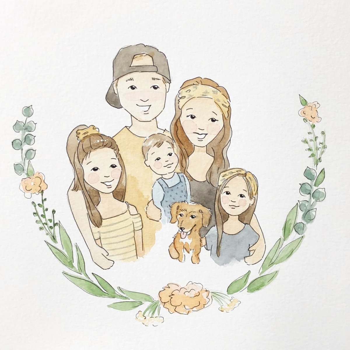 Картинка нарисованная портрет семья