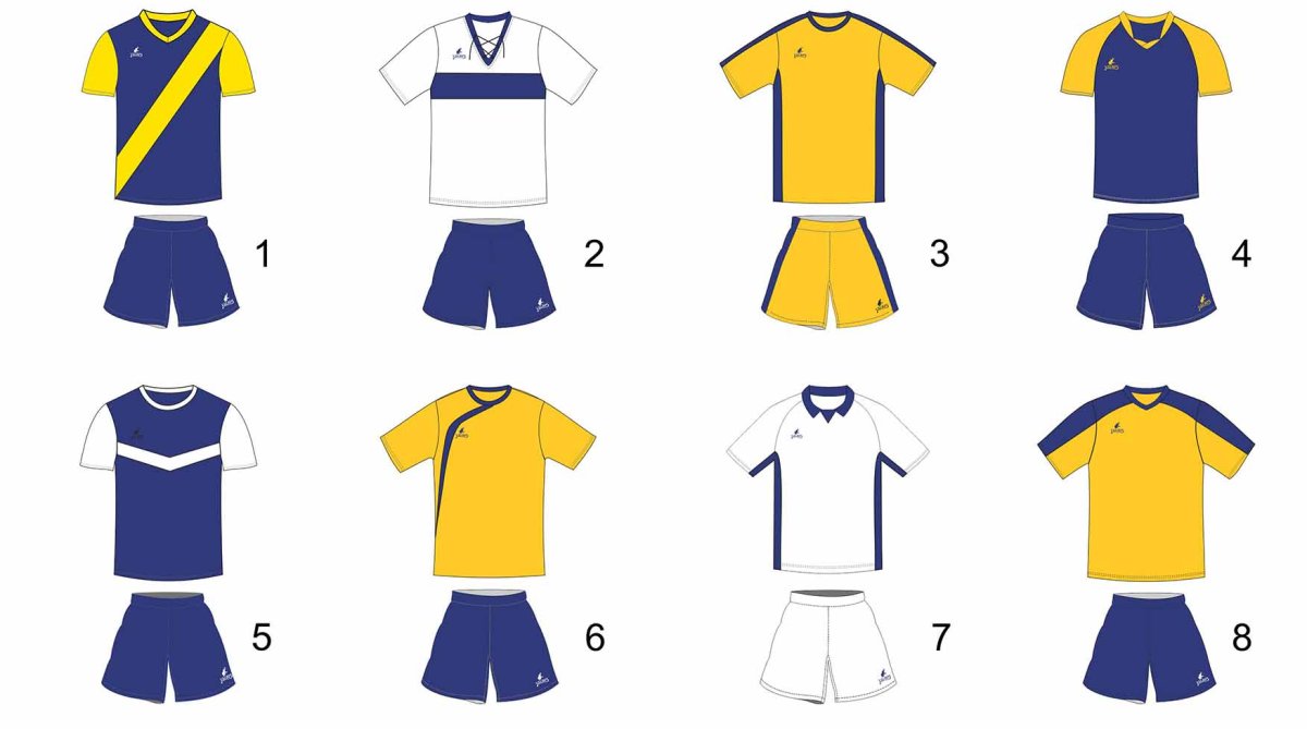 Красная синяя полосатая форма футбольная