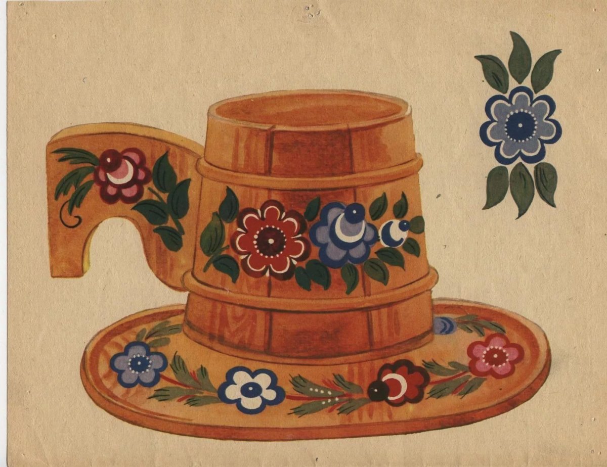 Эскиз предмета крестьянского быта