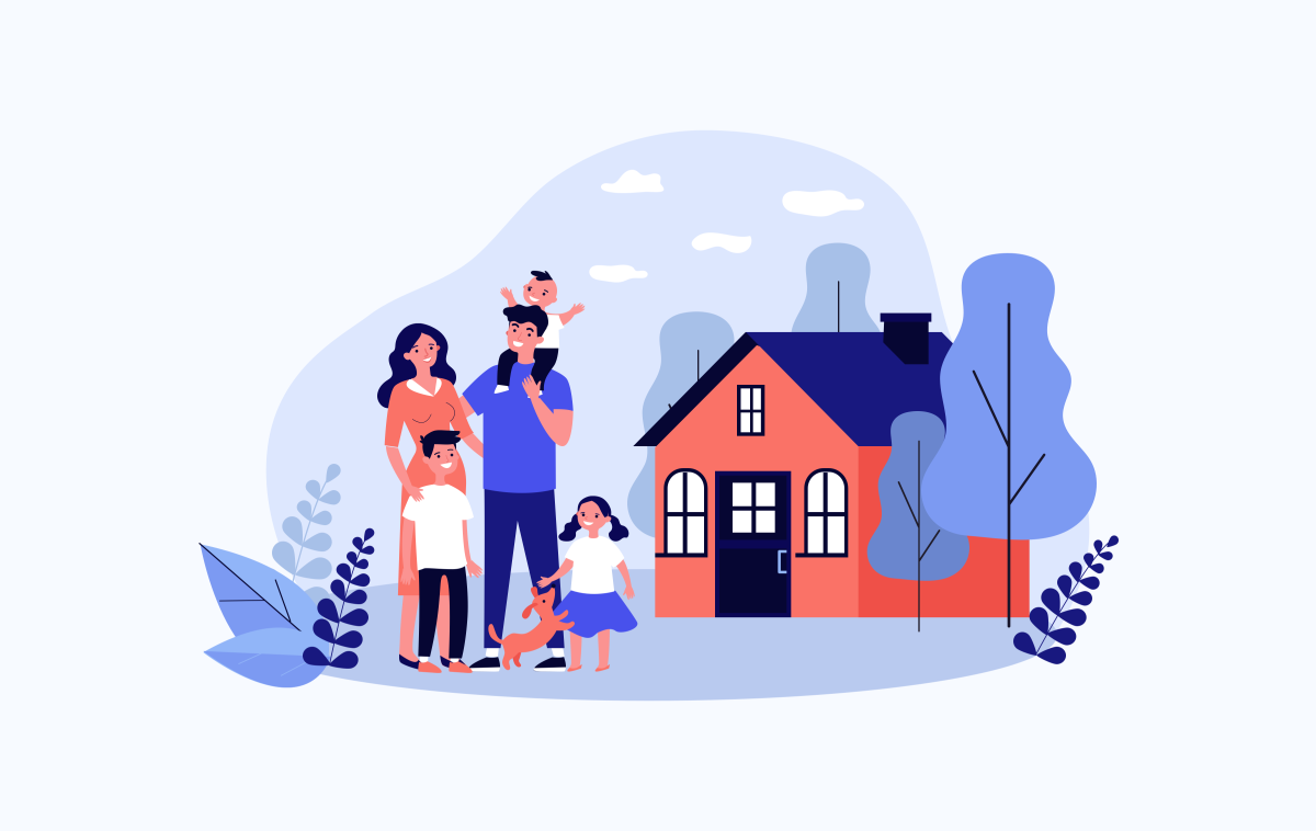 Семейная ипотека вектор