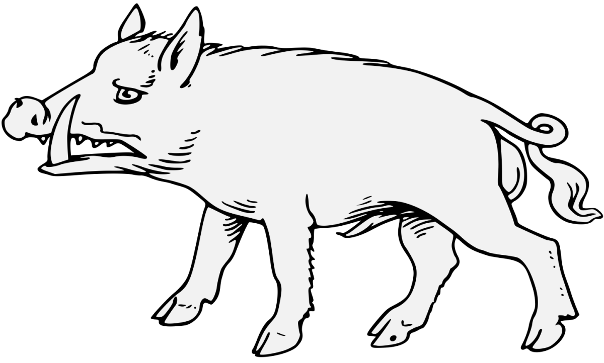 Кабанчик нарисованный