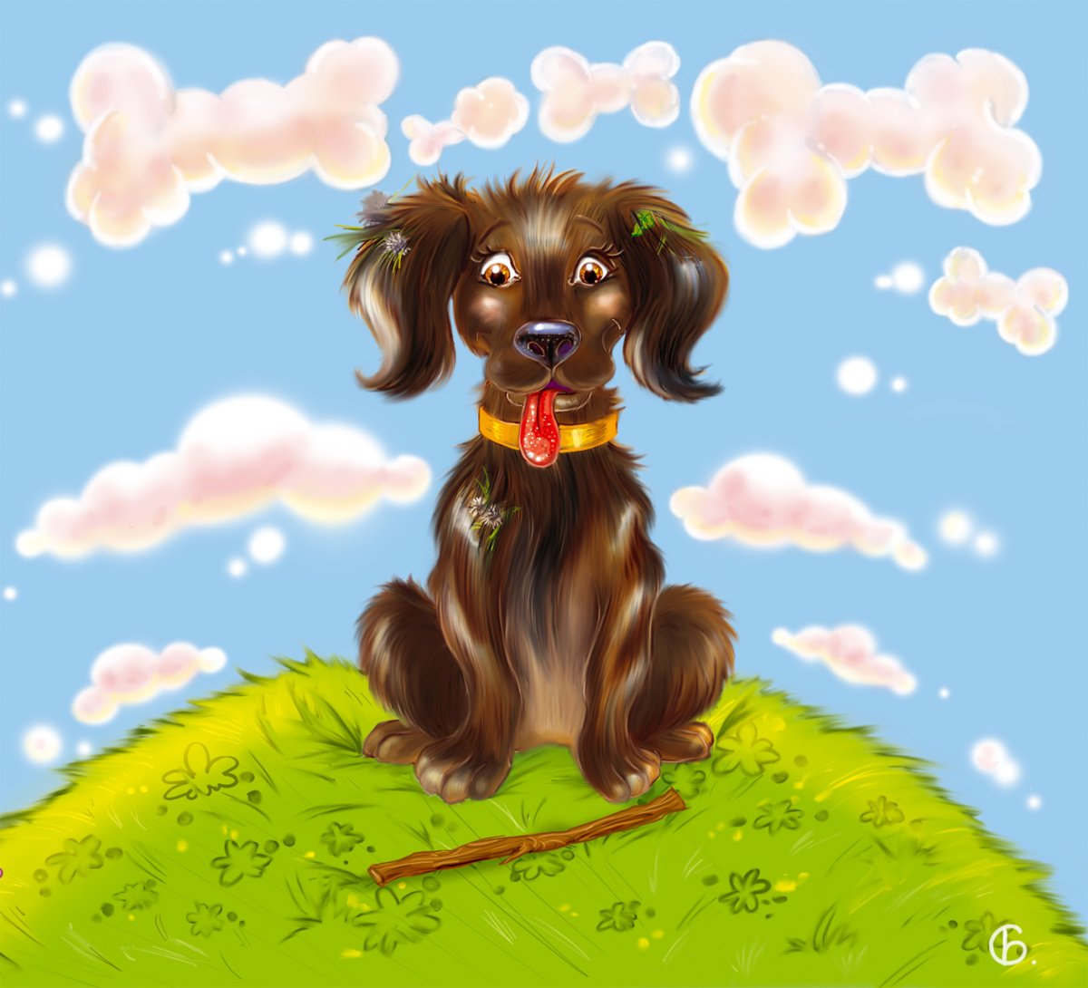 Щенок иллюстрация