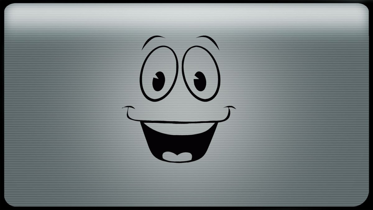 Смайлик на сером фоне