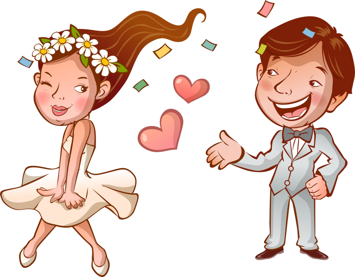 Мультяшная свадьба