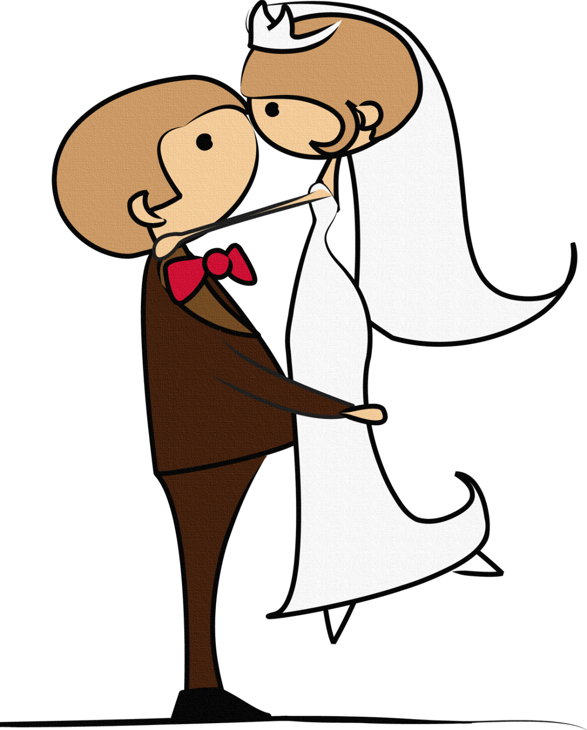 Прикольные мультяшные жених и невеста