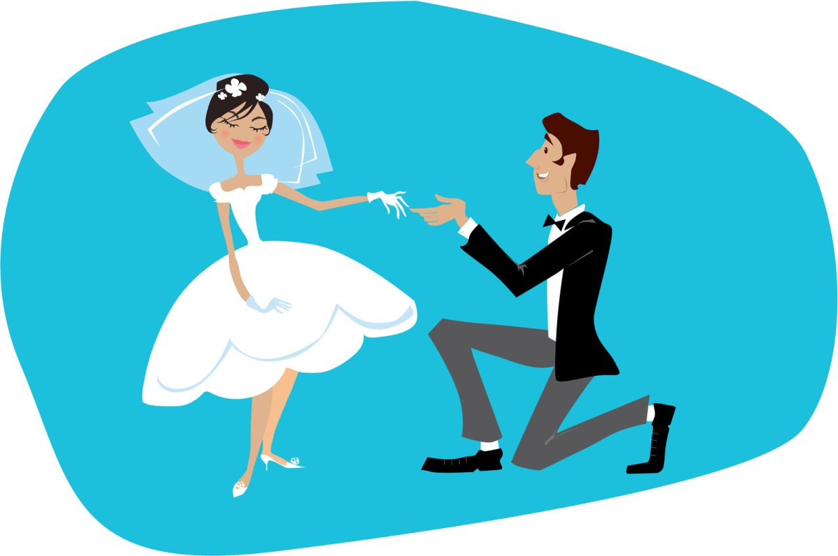 Векторные жених и невеста