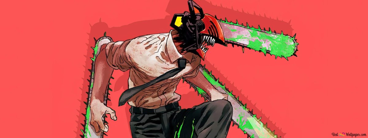 Обои на ПК аниме человек бензопила