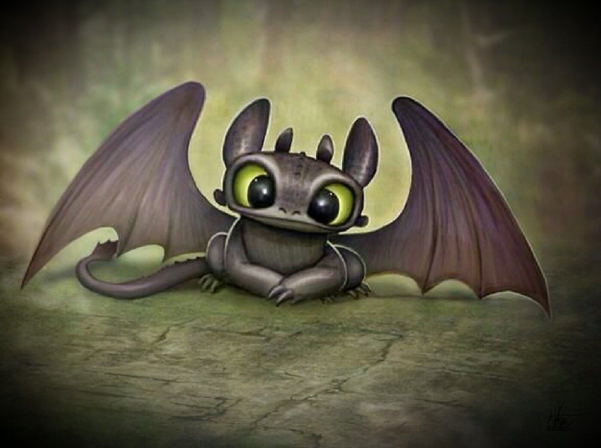 Дракон арт милый Беззубик