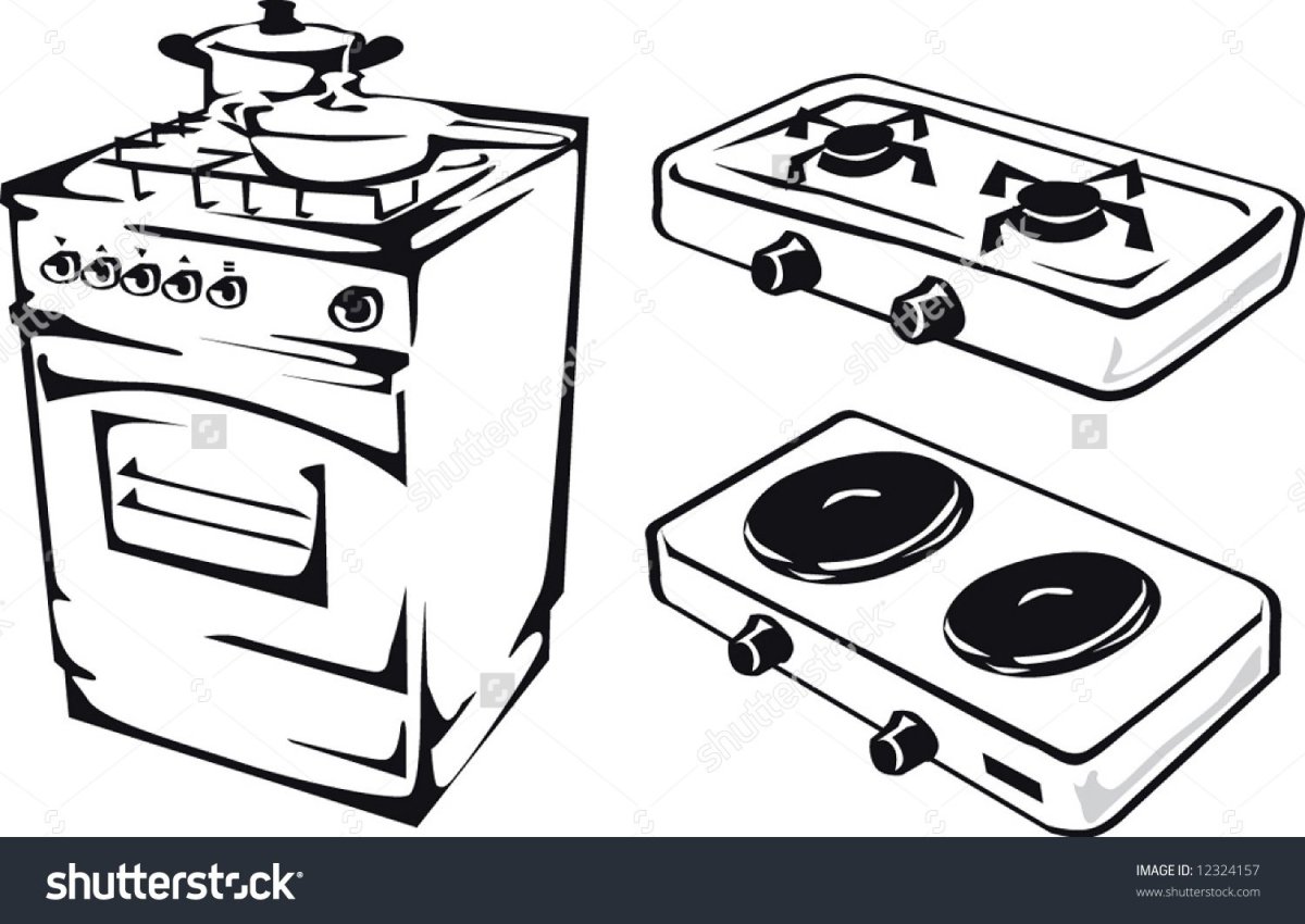 Электрическая плита раскраска