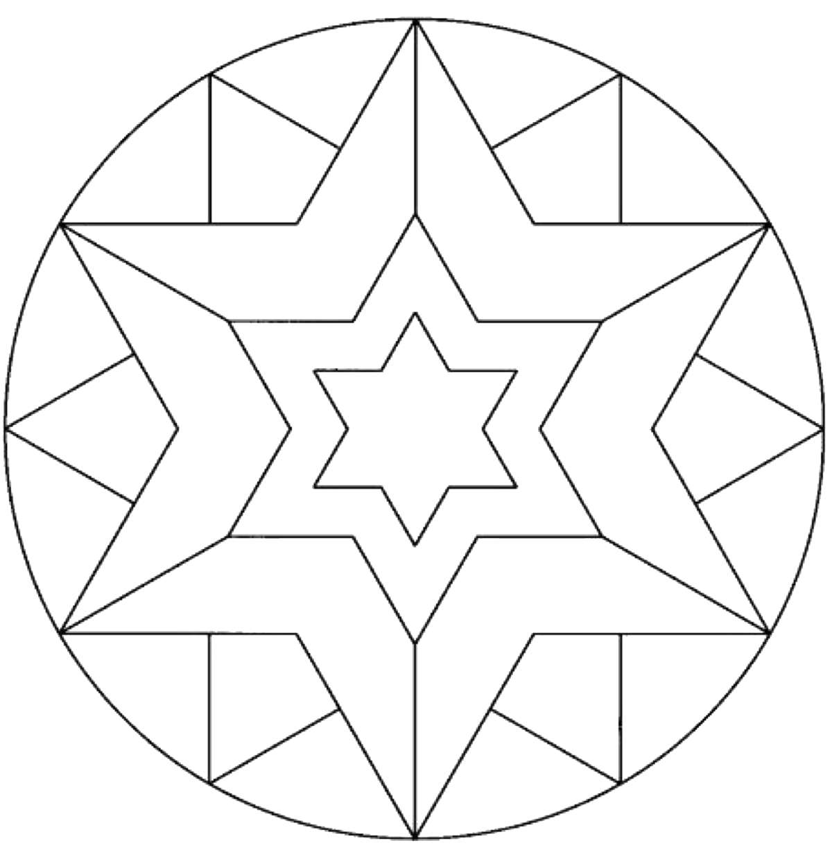 Геометрический орнамент в круге