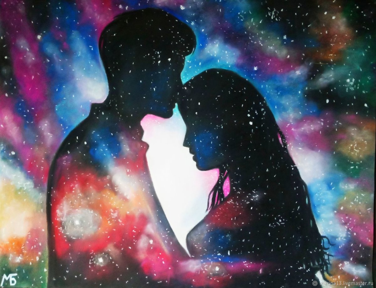 Мужчина и женщина космос