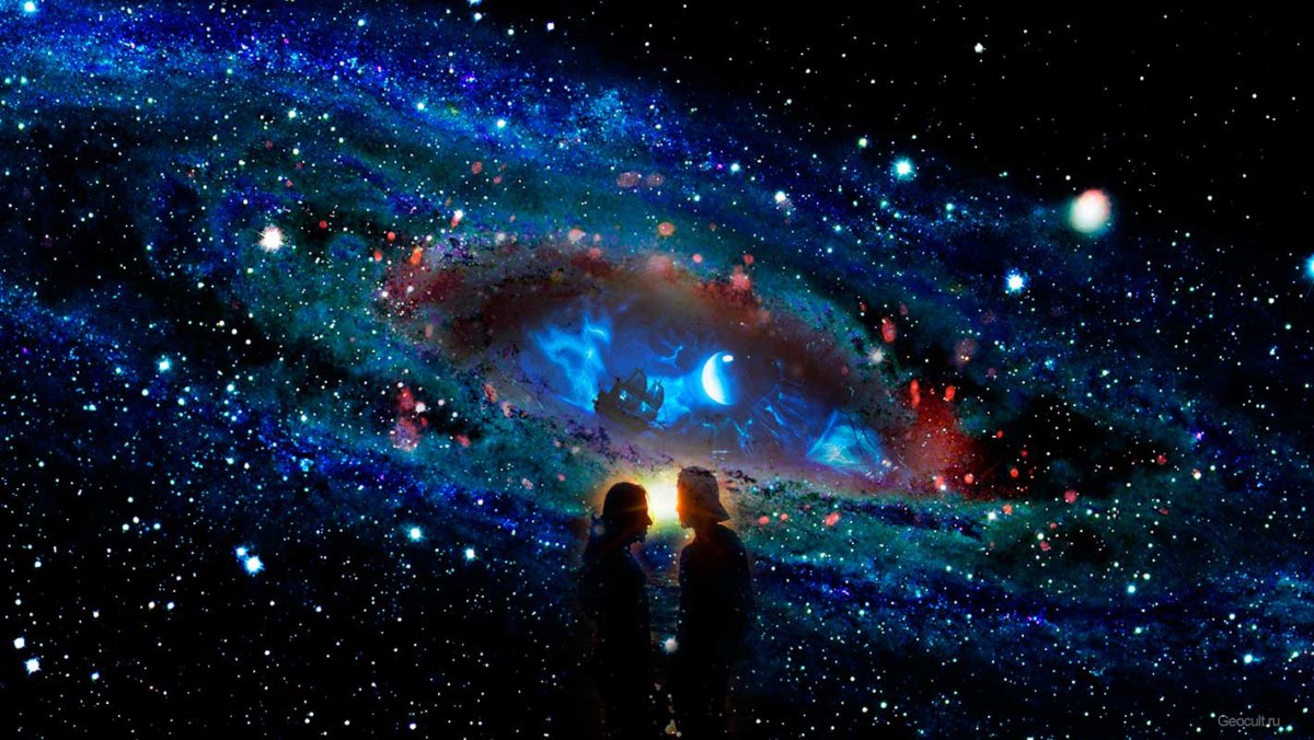 Парень и девушка космос