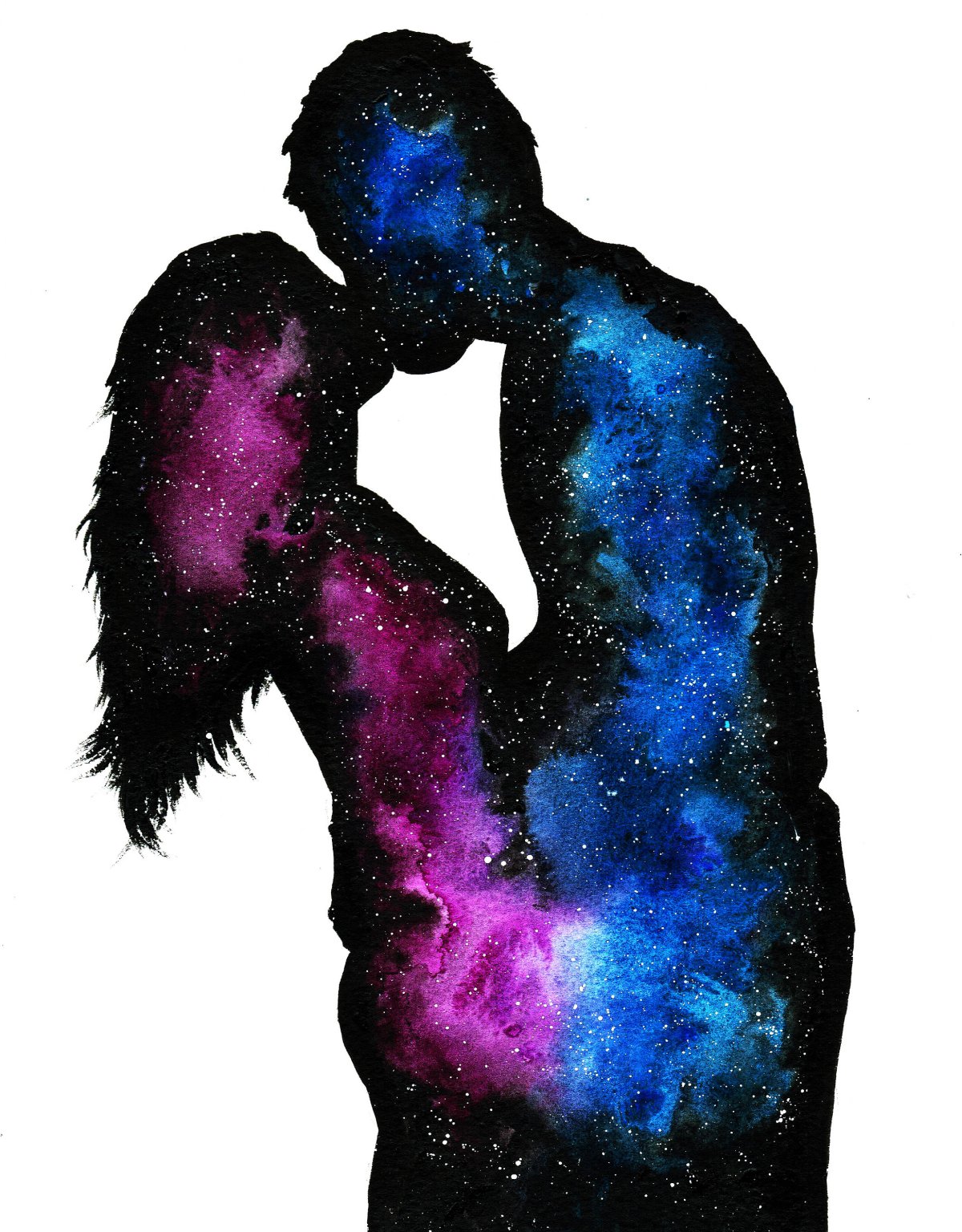 Парень и девушка космос