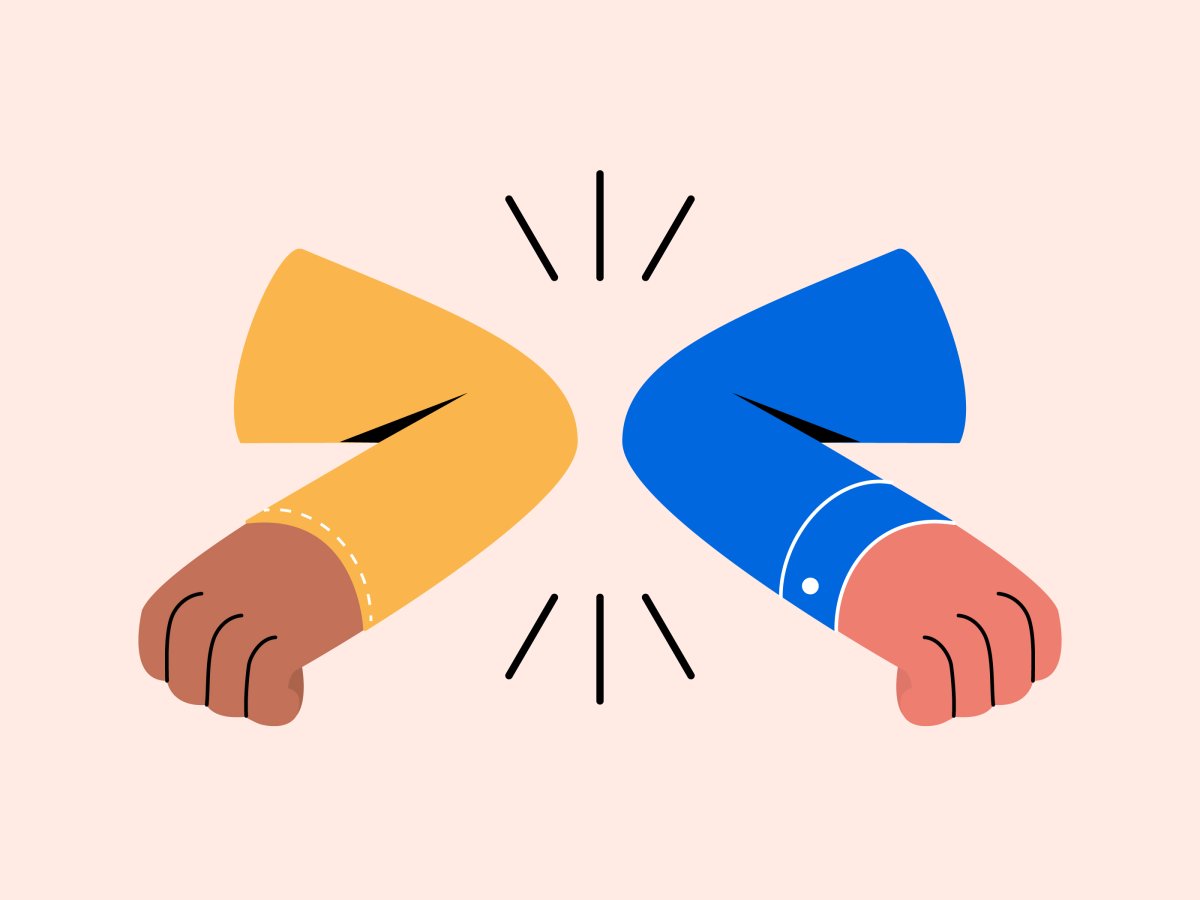 Здороваться локтями