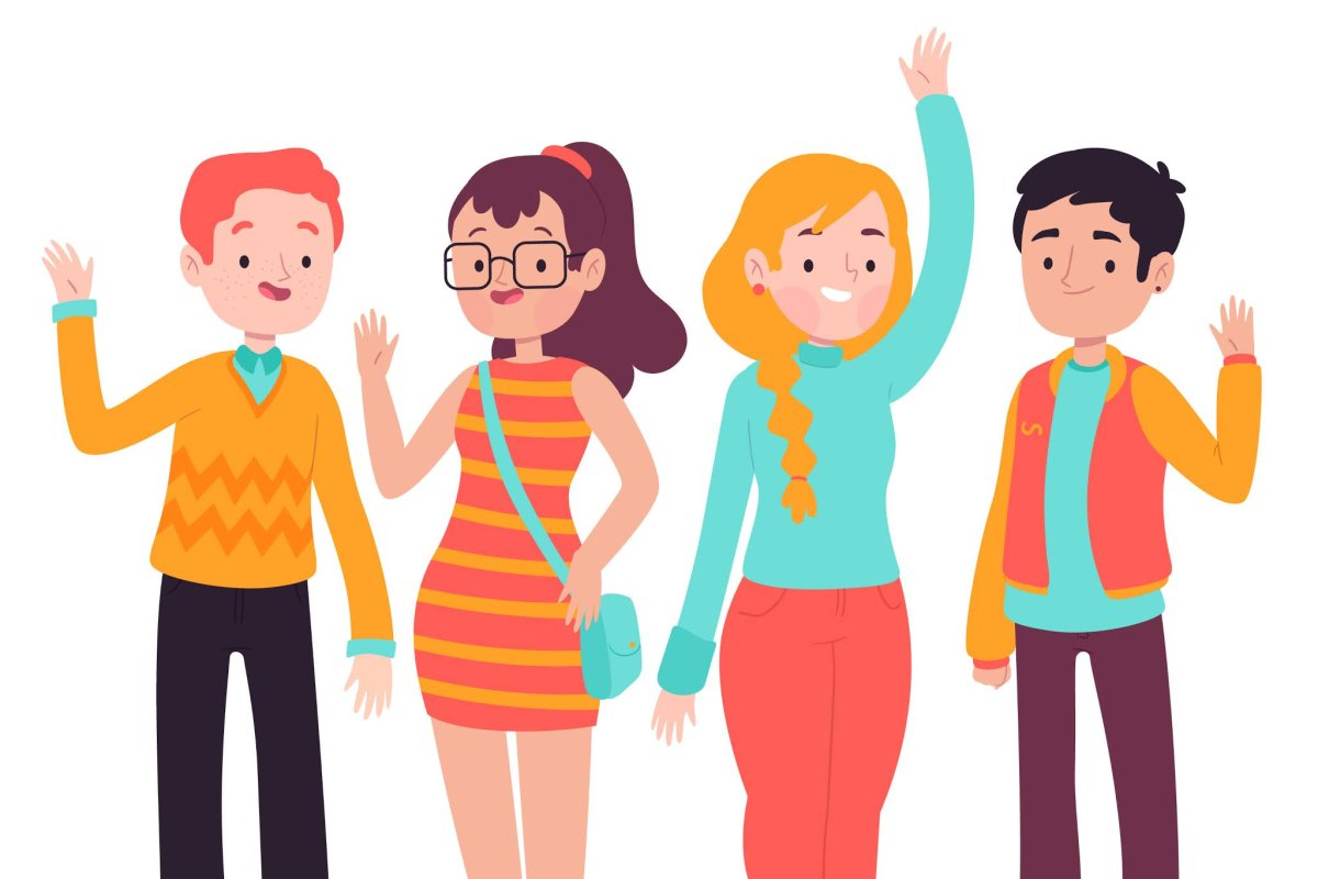 Человек машет