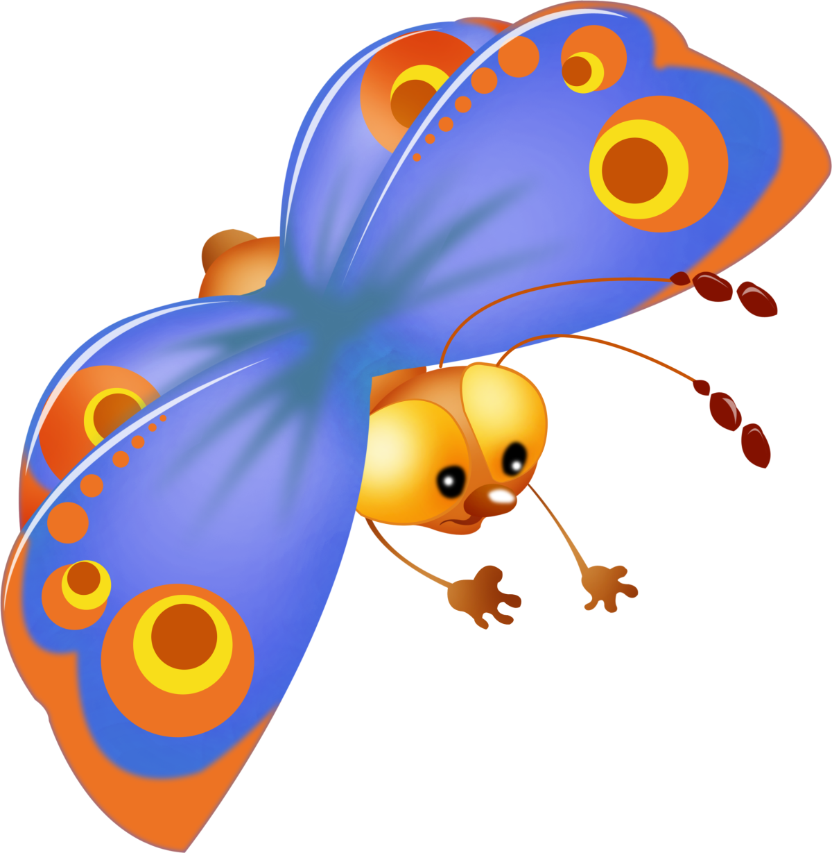 Бабочки для вырезания цветные