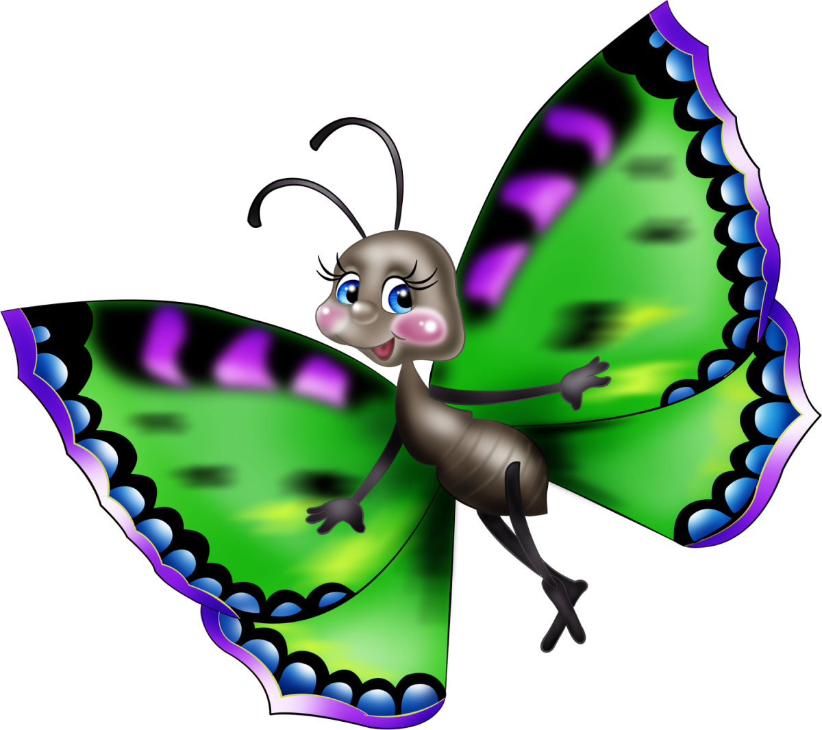 Бабочка без фона