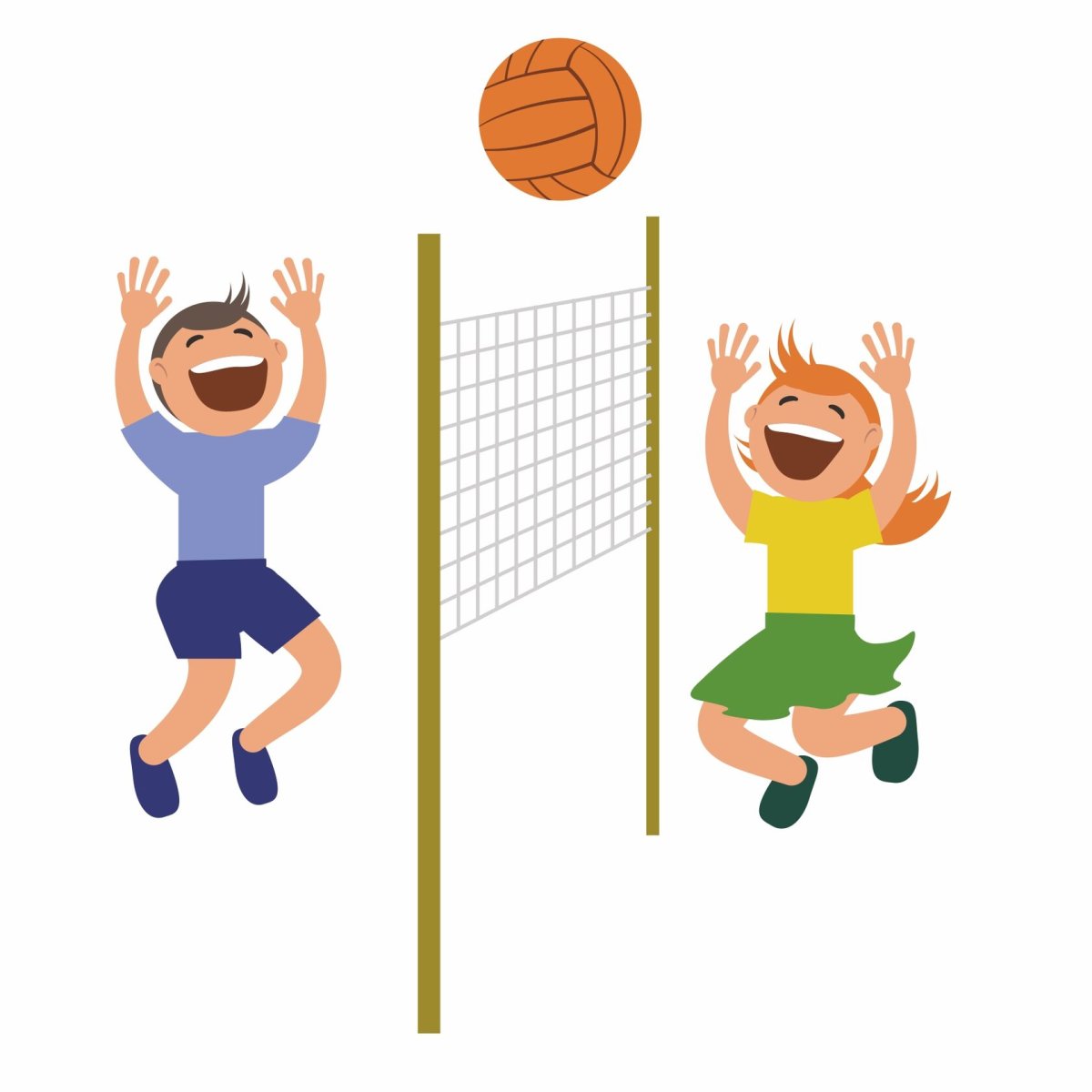 Волейболист у сетки силуэт