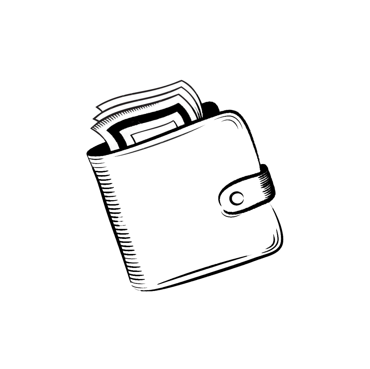 Кошелек черно белый