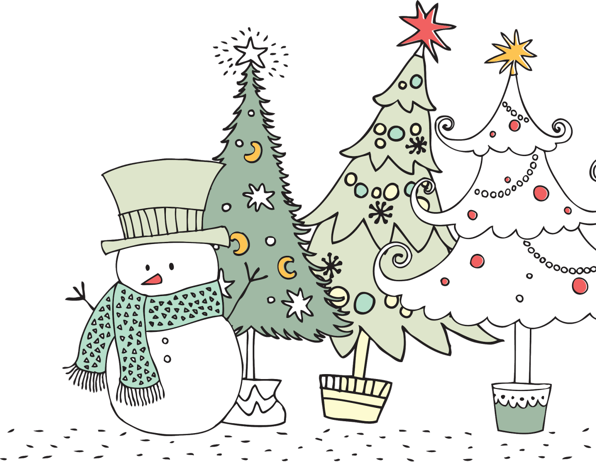 Маленькие зимние картинки для срисовки