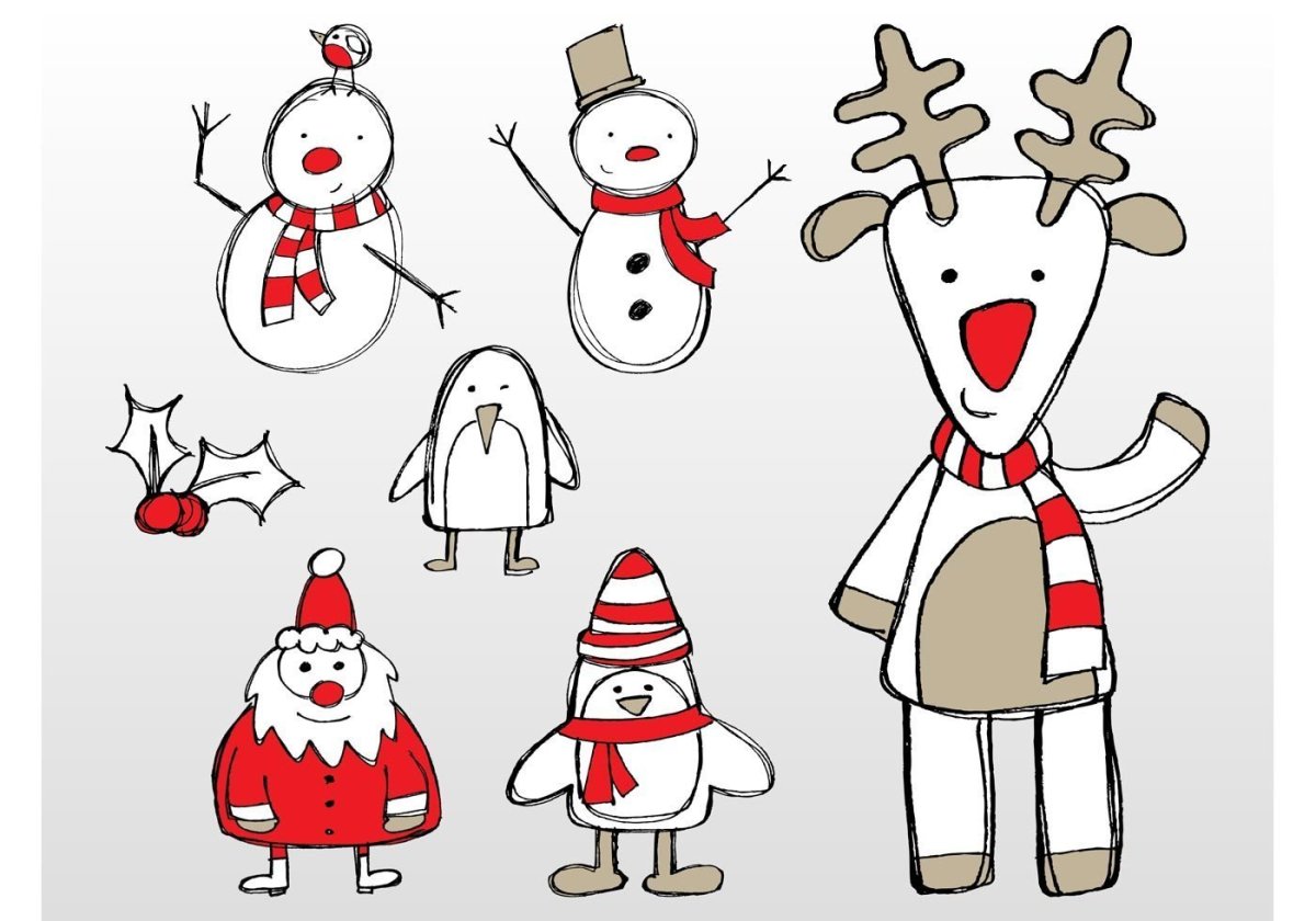 Рисунки с новым годом для срисовки