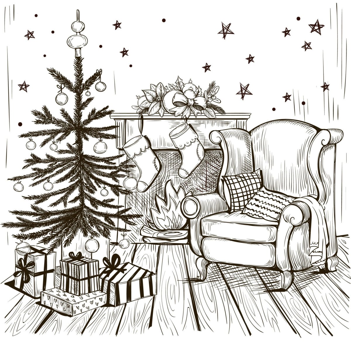 Крутые новогодние рисунки