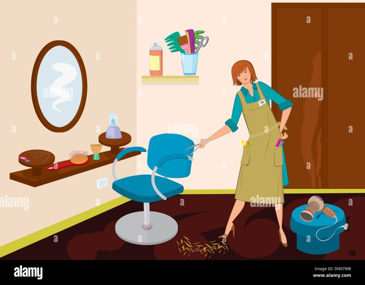 Логотип фен и расческа