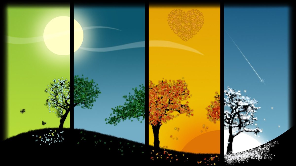 Пейзаж в Разное время суток