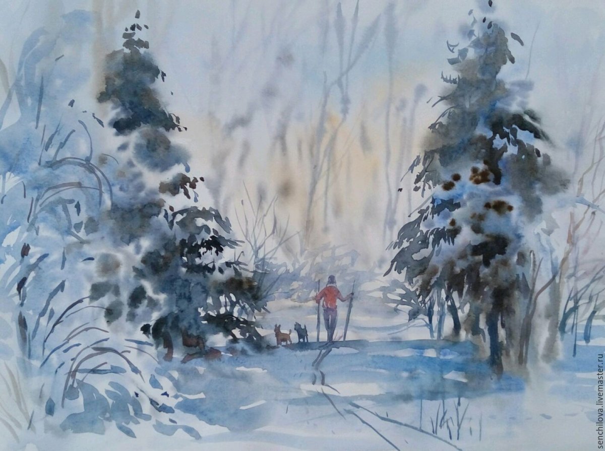 Нина Петровская художник зимний пейзаж