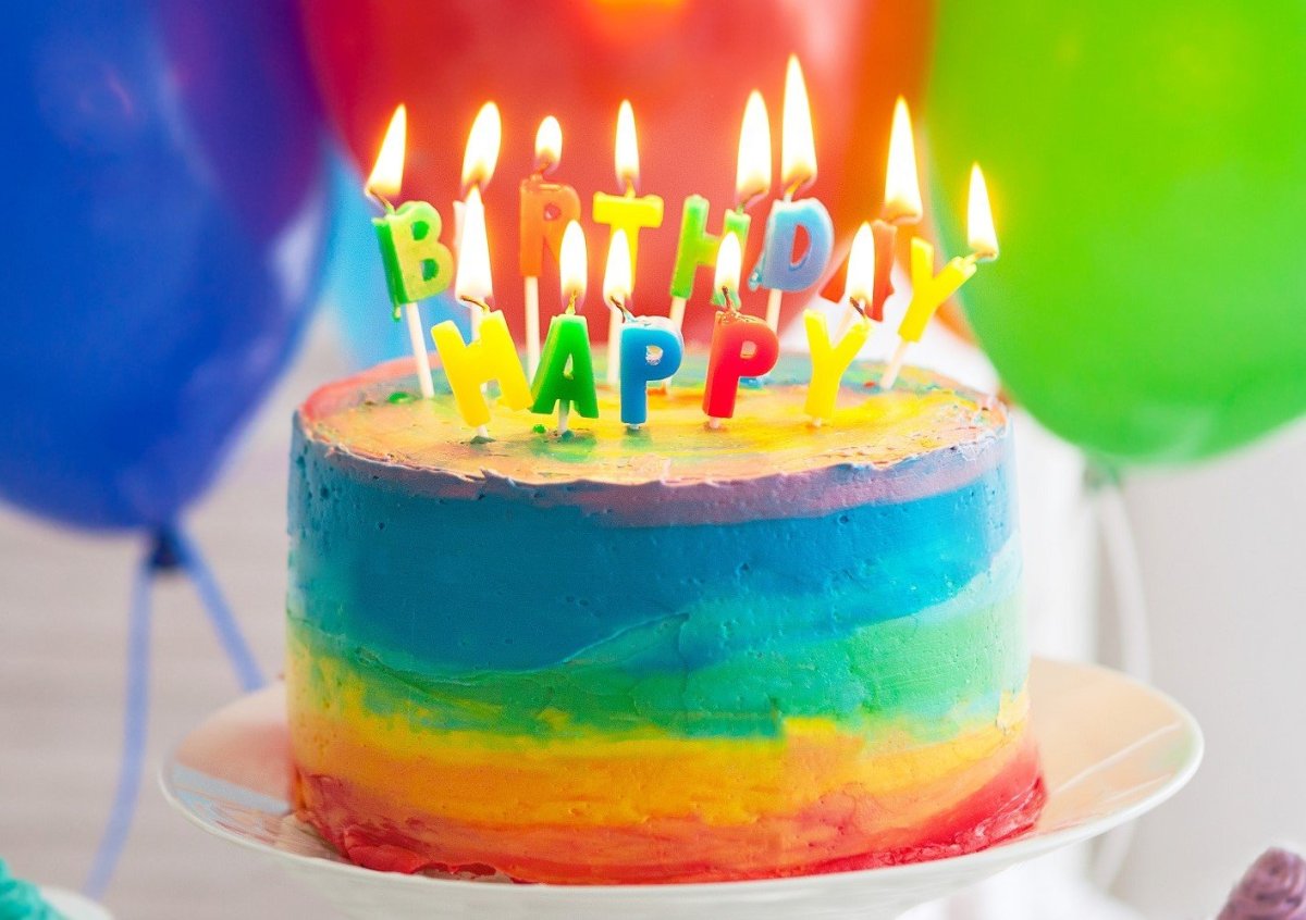 Шарики торт свечки