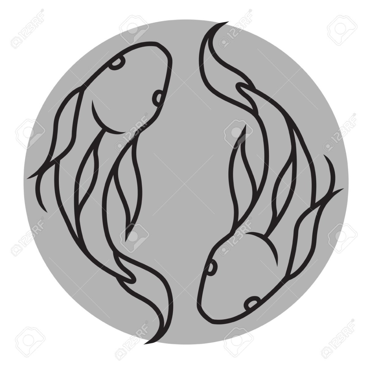 Знак зодиака рыбы для срисовки