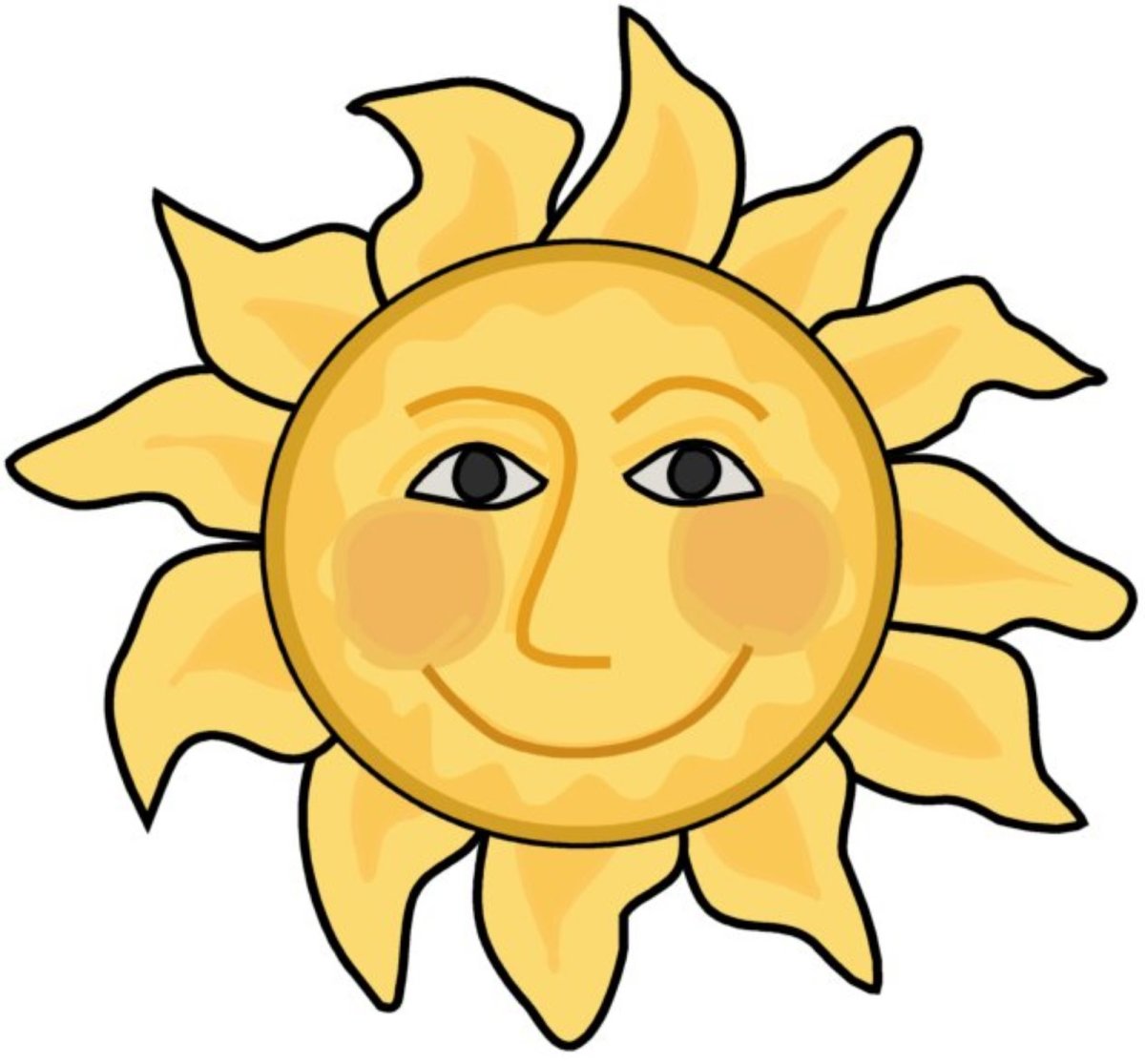 Анимация солнце с глазками