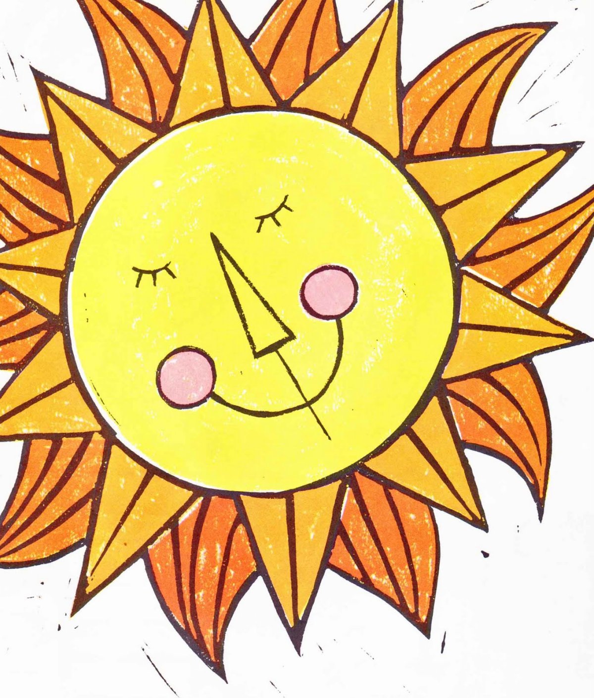 Креативное рисование солнышка