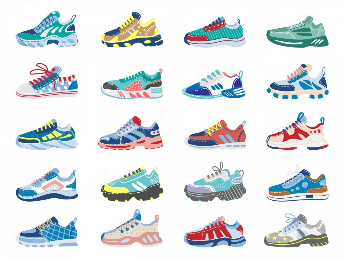 Бег кроссовок вектор