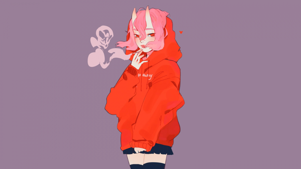 Обои на рабочий стол аниме девушки Эстетика