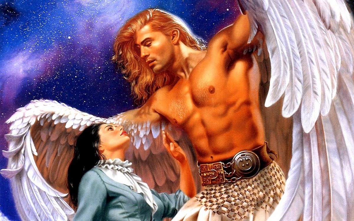 Ангел с крыльями мужчина