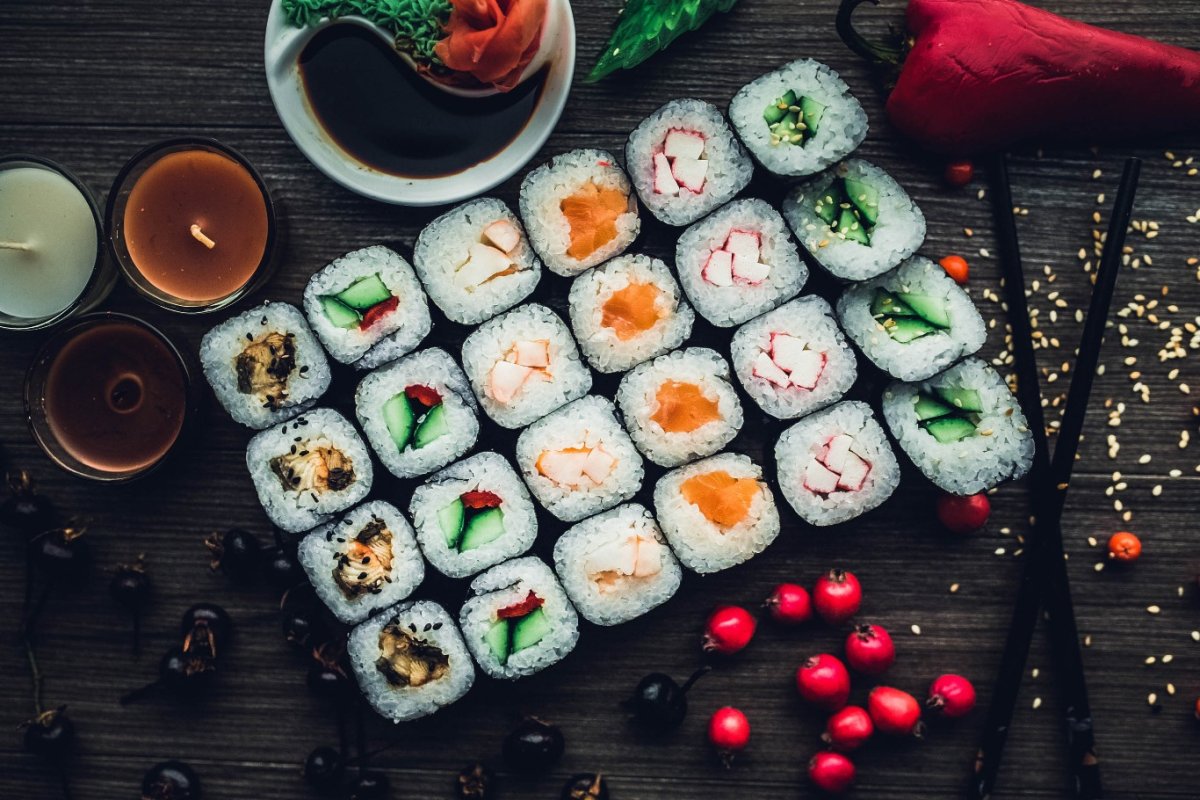 Роллы сверху