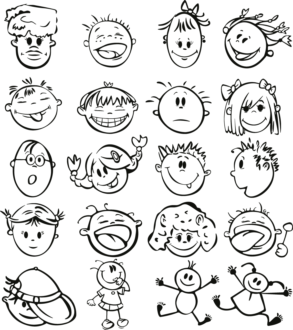 Рожицы детей картинки