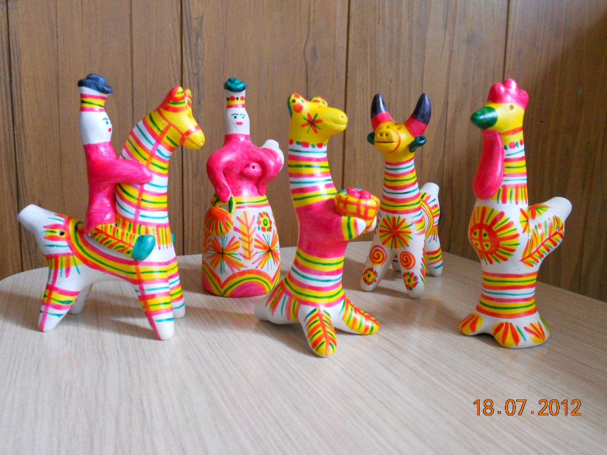Народные игрушки Дымковская Филимоновская