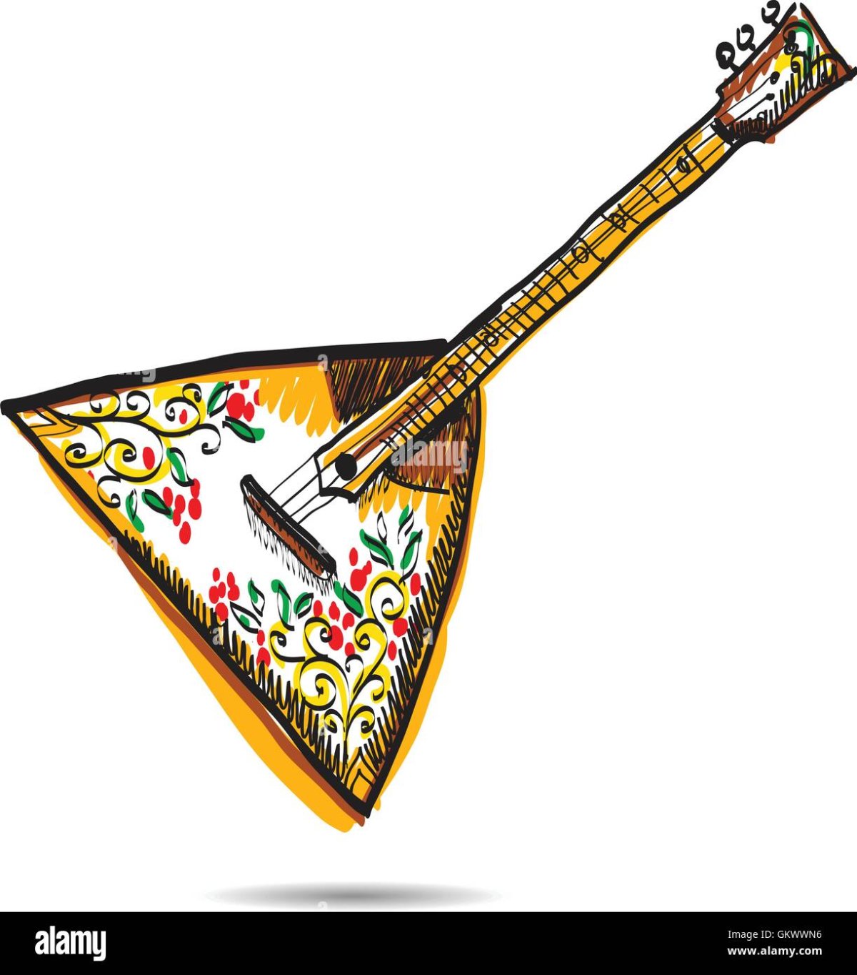 Балалайка рисование для детей старшей группы