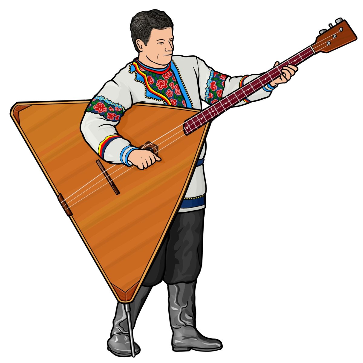 Балалайка гармонь вектор