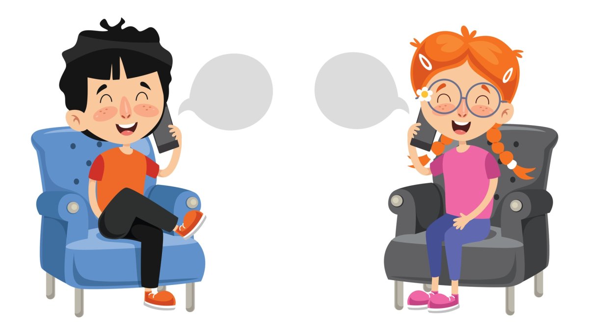 Разговор по телефону мультяшный