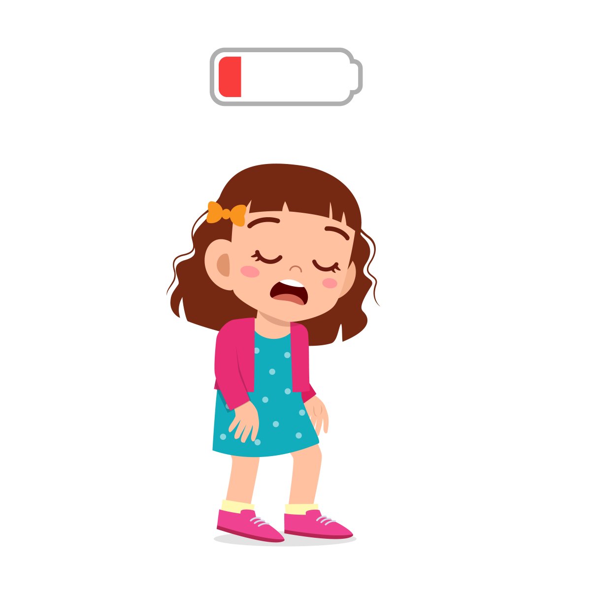 Усталый ребенок иллюстрация