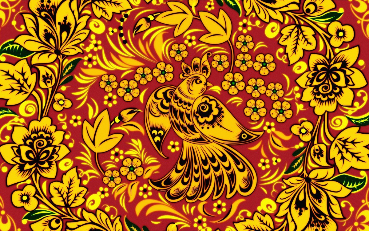 Хохломская роспись паттерн