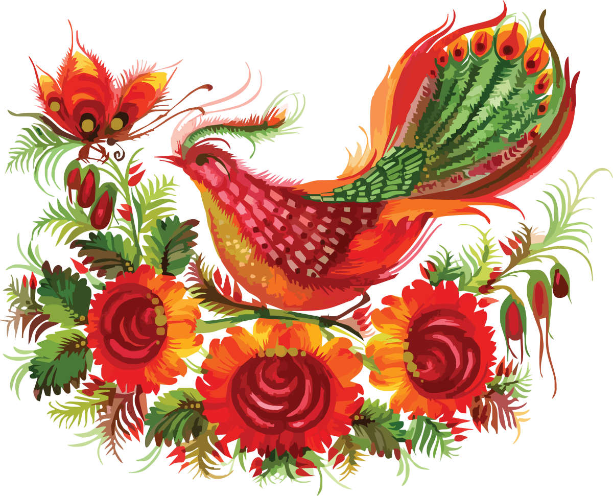 Петриковская роспись вектор