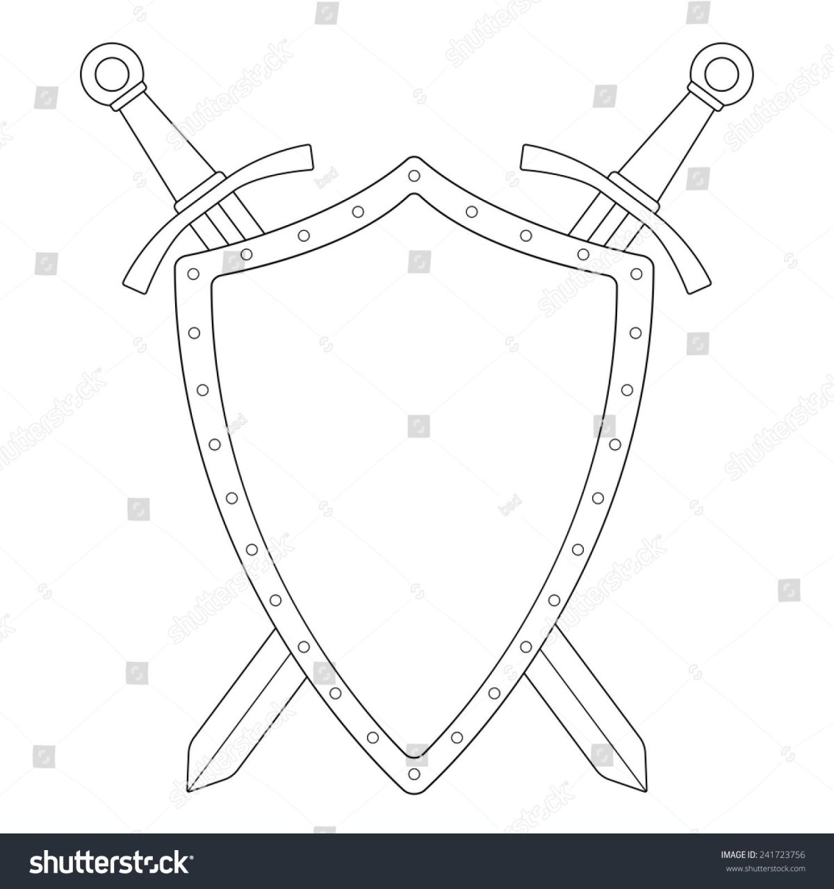 Щит круглый контур