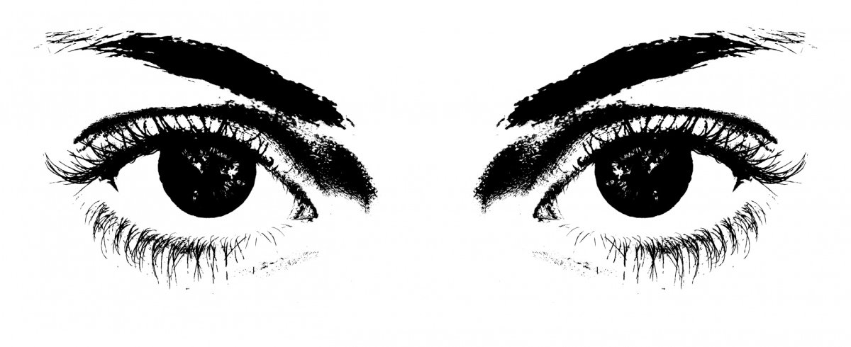 Рисунки для срисовки глаза и брови белый глаз