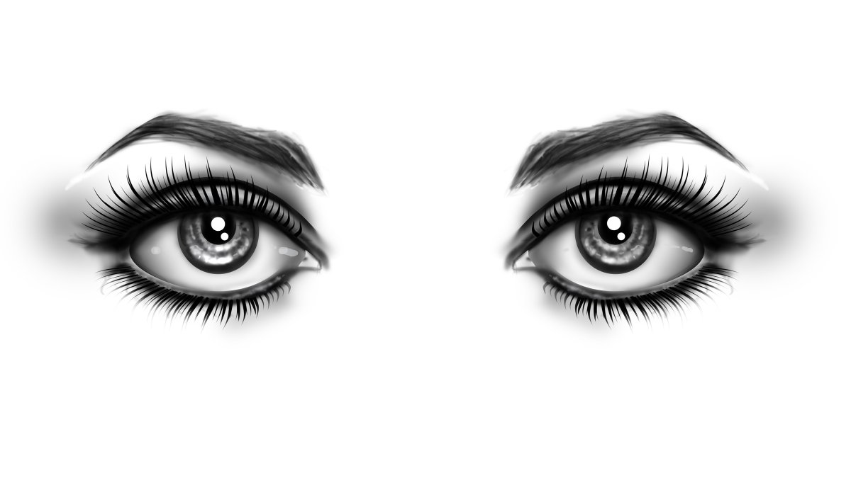 Глаза на белом фоне